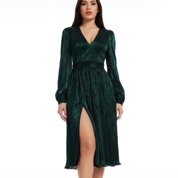 Dress the Population Holly Dress Emerald Green - Picture 1 of 7